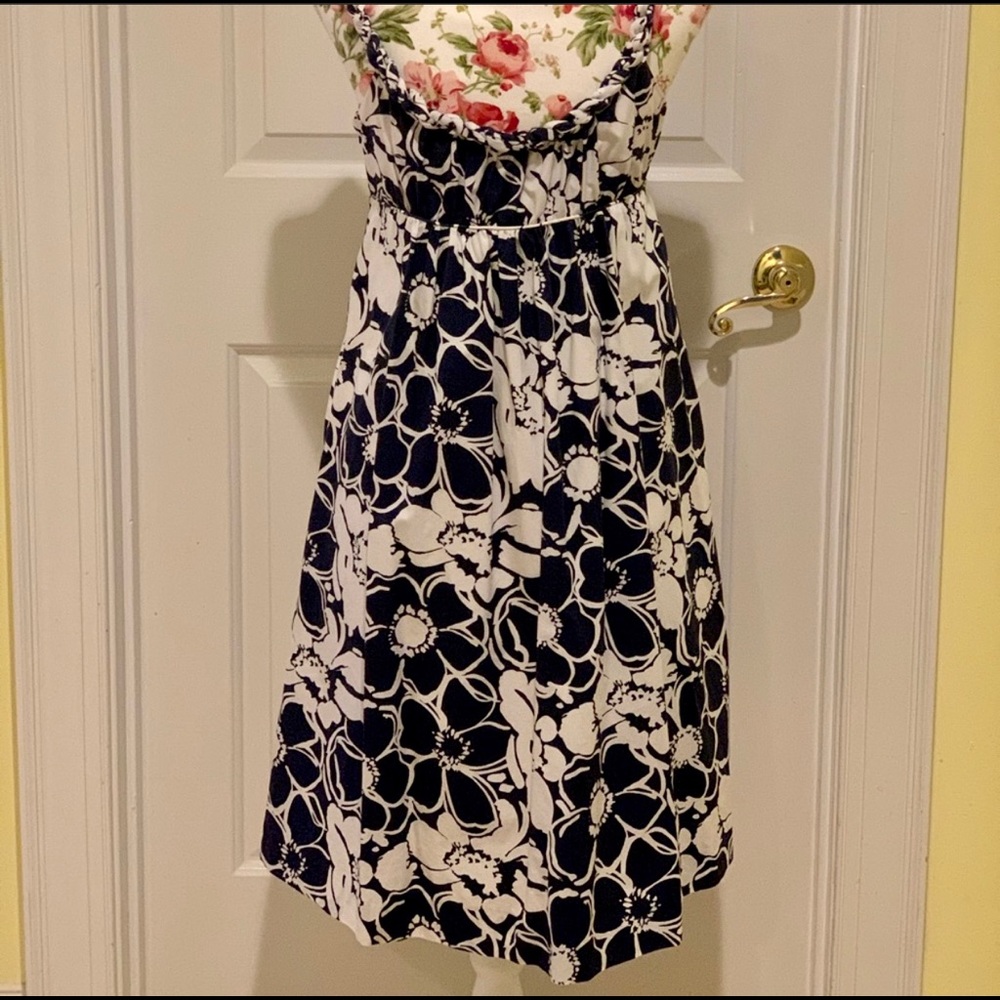 J Crew navy and white floral sundress size 4 - Picture 2 of 9